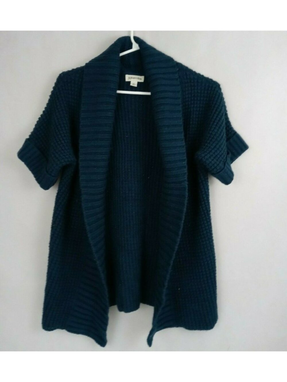 St John's Bay Women's Jade Metallic Open Front Cardigan Sweater Size Medium
